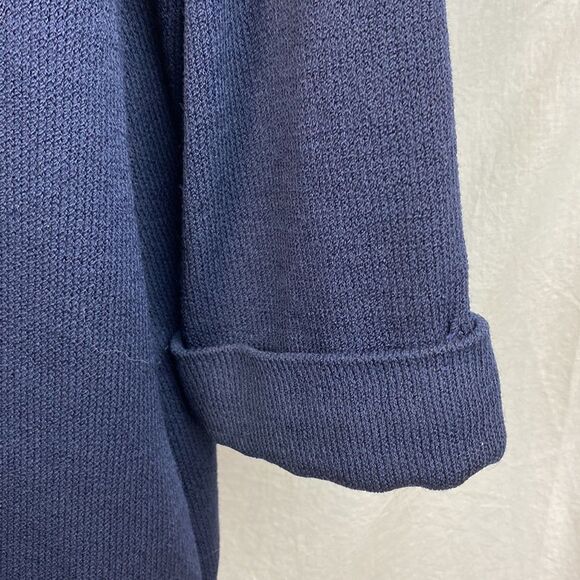 St. John Marie Gray Navy Blue Knit Cardigan Sweater M - Picture 5 of 8